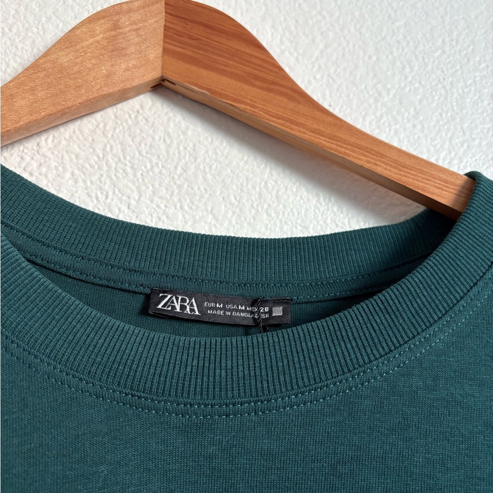 NWT Dark Green Zara Midi Dress - Picture 4 of 5